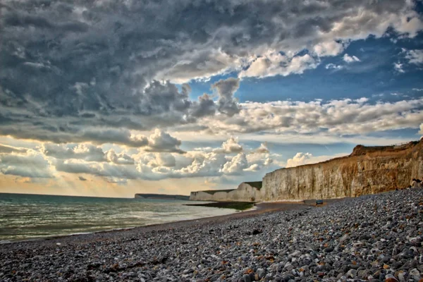 Birling Gap og De syv søstre – stockfoto