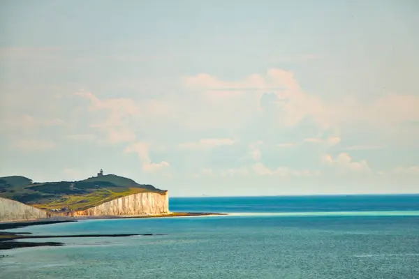 View of the Tout Belle Lighthouse and the even sisters — Stock Photo, Image