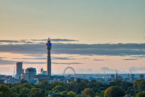 Londra manzarası Primrose Hill gördüm.