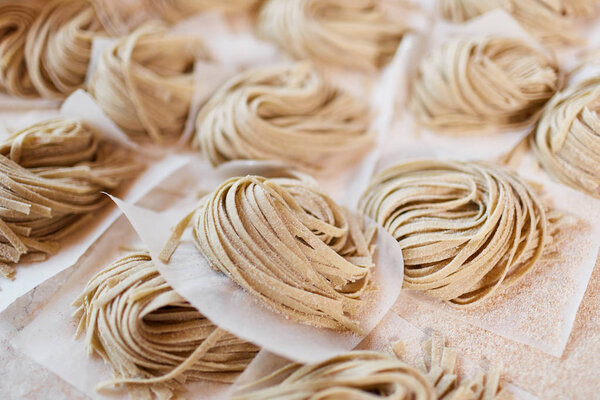 Close-up taglatelle pasta — Stock Photo, Image