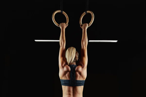 Atleta aptidão feminina exercício — Fotografia de Stock