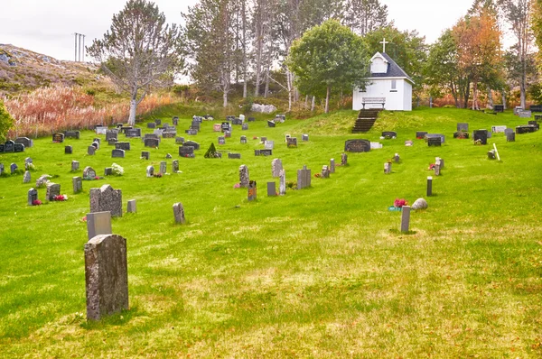 Podzim v norské hřbitov — Stock fotografie