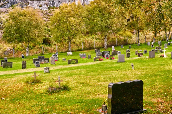 Podzim v norské hřbitov — Stock fotografie