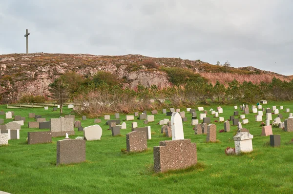 Norwegischer Herbst auf dem Friedhof — Stockfoto