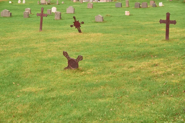 Automne norvégien au cimetière — Photo