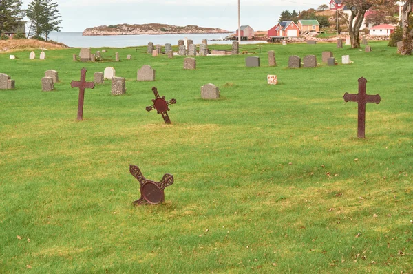 Automne norvégien au cimetière — Photo