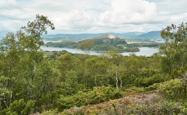 Norwegian fjord landscape and surrounding islands