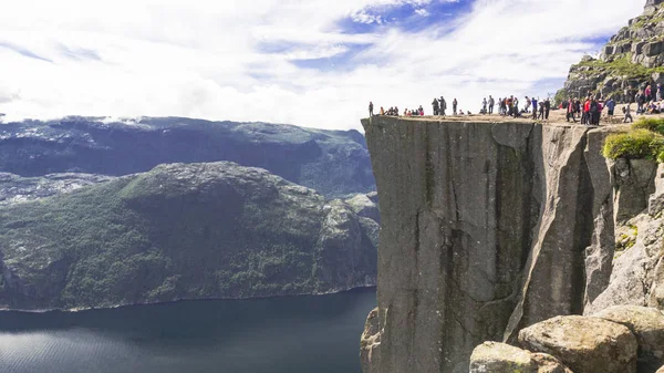 Preikestolen oder Kanzelfelsen, Norwegen — Stockfoto