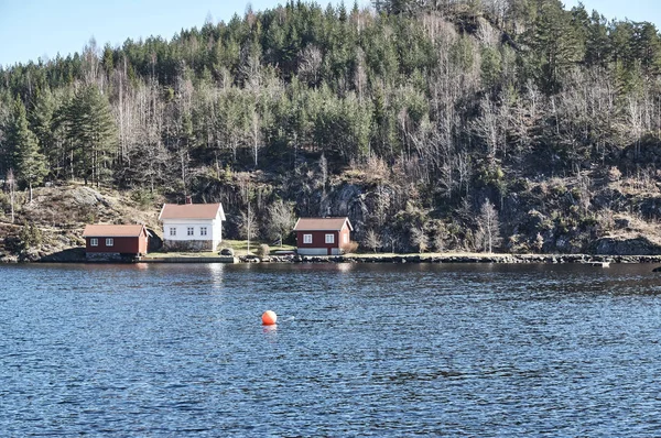 Norveç Fiyordu içinde erken Bahar — Stok fotoğraf