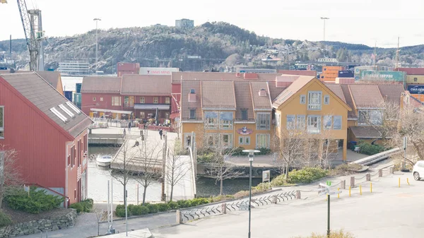 Fiskebrygga - de kade van de vis in Kristiansand — Stockfoto