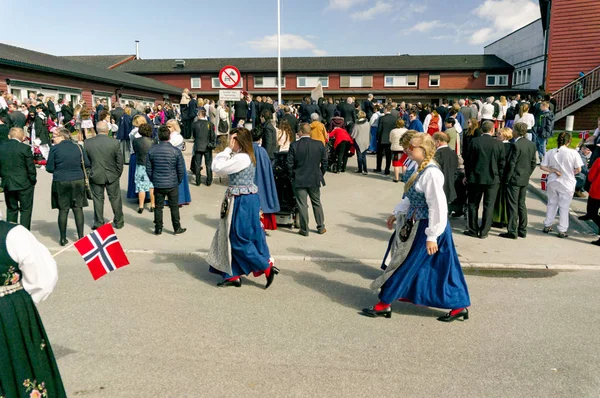 憲法は、ノルウェーのパレード会議 — ストック写真