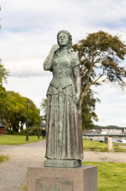 Moss, Norveç - 18 Eylül 2017: Heykeller 22 Eylül 1962'de açıldı. Yazar Norveçli heykeltıraş Ornulf Bast olduğunu.