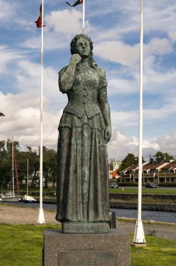 Moss, Norveç - 18 Eylül 2017: Heykeller 22 Eylül 1962'de açıldı. Yazar Norveçli heykeltıraş Ornulf Bast olduğunu.