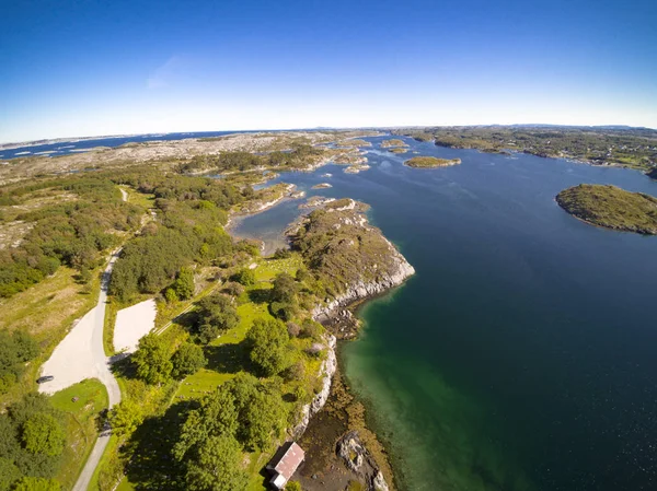 Dolmoy Hitra Noruega Setembro 2017 Litoral Panorâmico Pequena Aldeia Piscatória — Fotografia de Stock