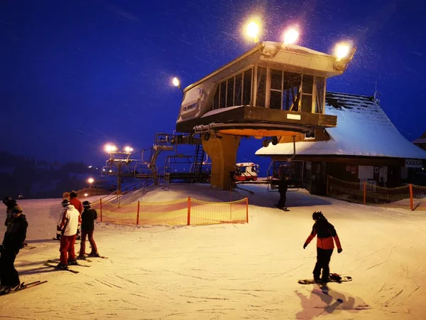 Skigebied in de Poolse bergen — Stockfoto