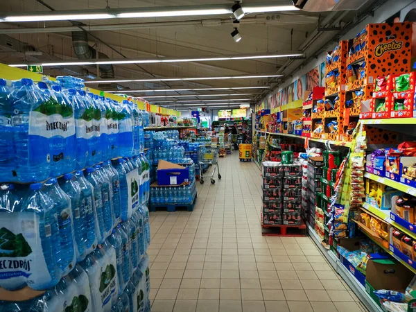 Krakov Polsko Března 2020 Prodej Velikonočních Dekorací Svátečních Jídel Supermarketu — Stock fotografie