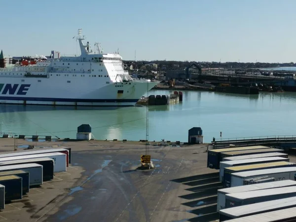 Trelleborg Suecia Marzo 2020 Una Vista Del Muelle Del Puerto —  Fotos de Stock