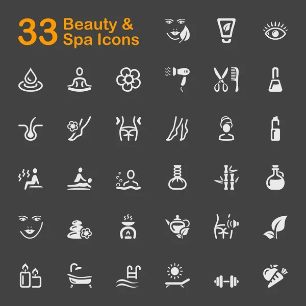 Iconos de belleza y spa Ilustración De Stock