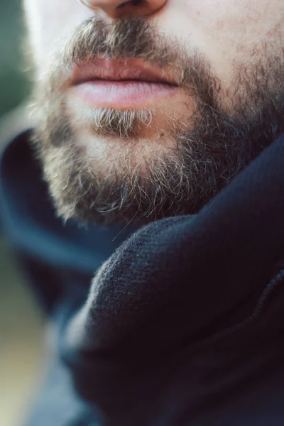 Cara de homem com barba — Fotografia de Stock