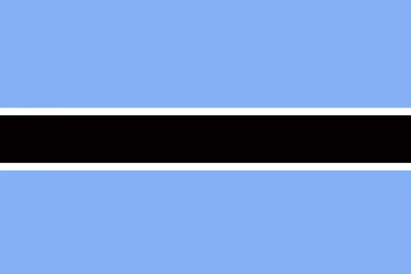 Bandera de Botswana, Bandera nacional de Botswana símbolo de la ilustración . —  Fotos de Stock