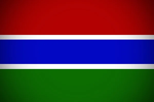 :Vlag van Gambia, Gambia nationale vlag illustratie symbool. — Stockfoto