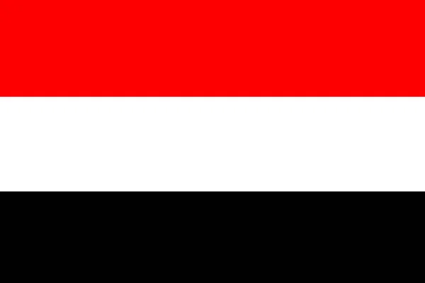 Bandiera Yemen, simbolo dell'illustrazione della bandiera nazionale dello Yemen . — Foto Stock