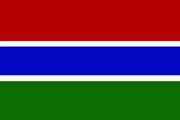 Bandera de Gambia, símbolo de ilustración de bandera nacional de Gambia . —  Fotos de Stock