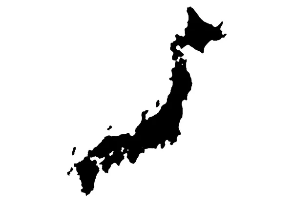 Mapa Japonii, oryginalny i prosty flaga Japonii — Zdjęcie stockowe