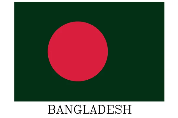 Прапор Бангладеш, оригінальний і простий Прапор Бангладеш. — стокове фото