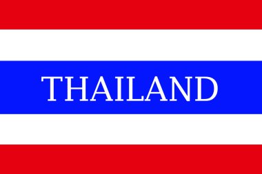 Tayland bayrağı, özgün ve basit Tayland bayrağı