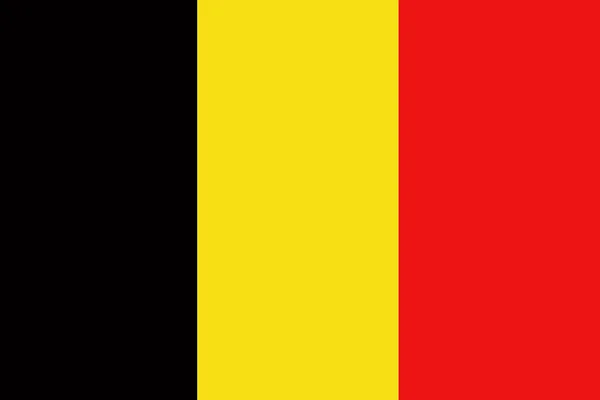 Флаг Бельгии, оригинальный и простой флаг Бельгии — стоковое фото