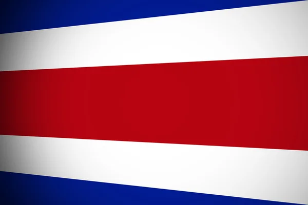 Bendera Kosta Rika, Bendera asli dan sederhana Coata Rica — Stok Foto