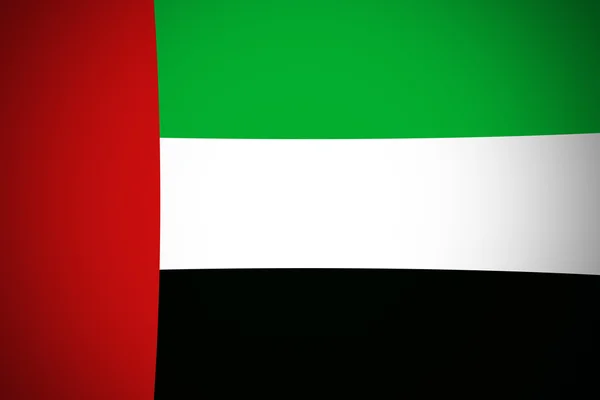 阿拉伯联合酋长国的国旗，原始和简单的阿拉伯联合酋长国旗帜阿联酋 — 图库照片