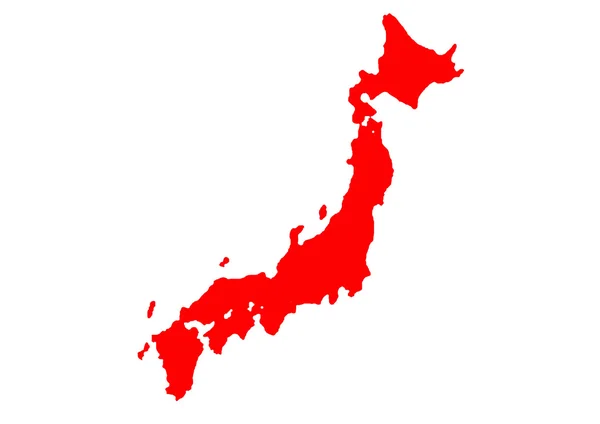 Japonia mapa, Japonia flaga, flaga Japonii oryginalny i prosty — Zdjęcie stockowe
