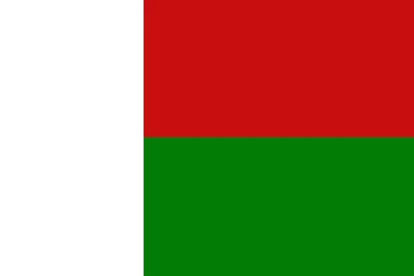 Bandera de Madagascar, original y simple Bandera de Madagascar — Foto de Stock