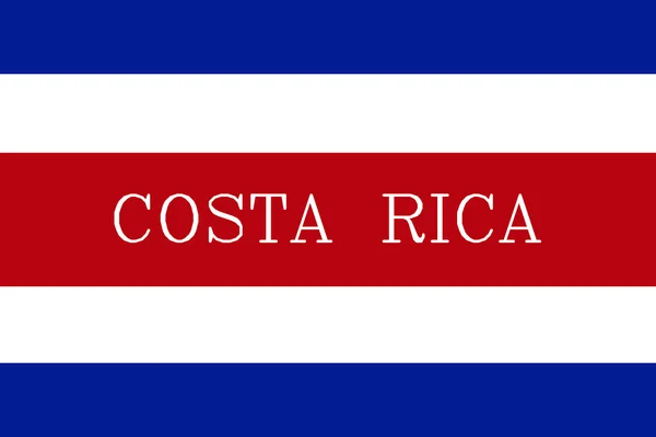 Bandeira da Costa Rica, Bandeira Coata Rica original e simples — Fotografia de Stock