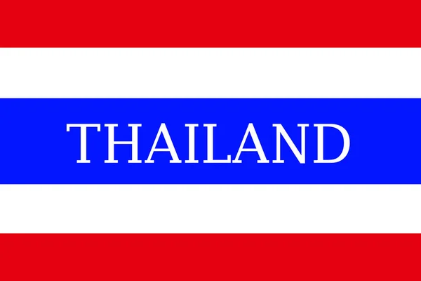 Bandera de Tailandia, bandera tailandesa original y simple — Foto de Stock