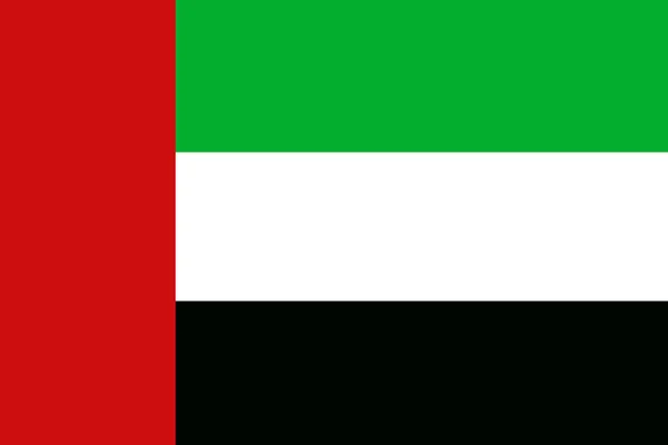 Verenigde Arabische Emiraten vlag, originele en eenvoudig vlag van de Verenigde Arabische Emiraten, Verenigde Arabische Emiraten — Stockfoto