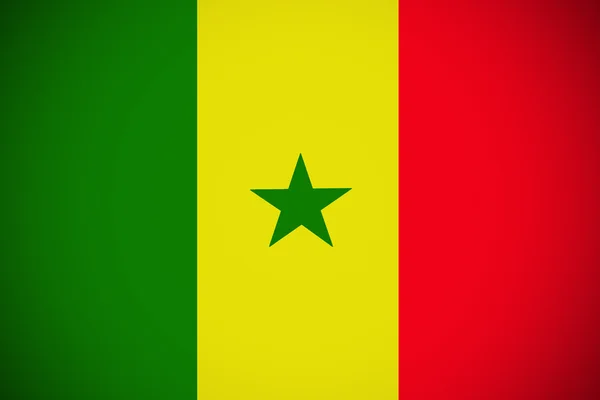 Senegalesische Flagge, senegalesische Nationalflagge. — Stockfoto
