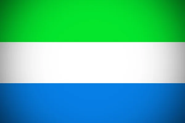 Bandeira da Serra Leoa, símbolo de ilustração da bandeira nacional da Serra Leoa . — Fotografia de Stock