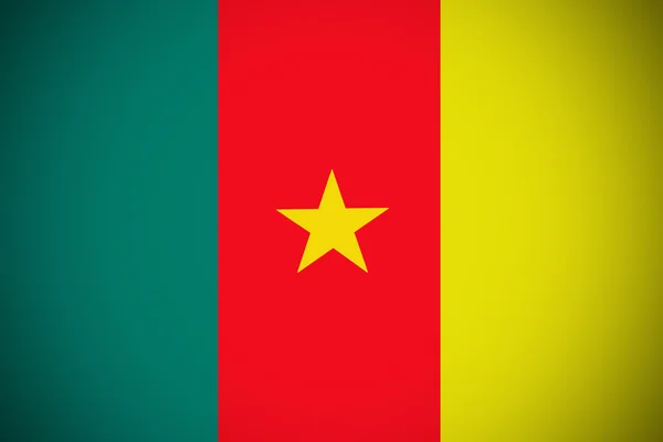 Kamerun zászló, a kameruni nemzeti zászló illusztráció-szimbólum. — Stock Fotó