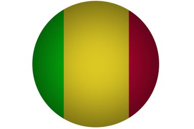 3D Mali bayrak, özgün ve basit Mali bayrak. Ulus Bayrak