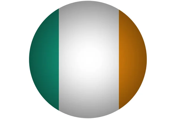 3D Irsko vlajka, vlajka Irsko originální a jednoduché. Národní vlajka — Stock fotografie