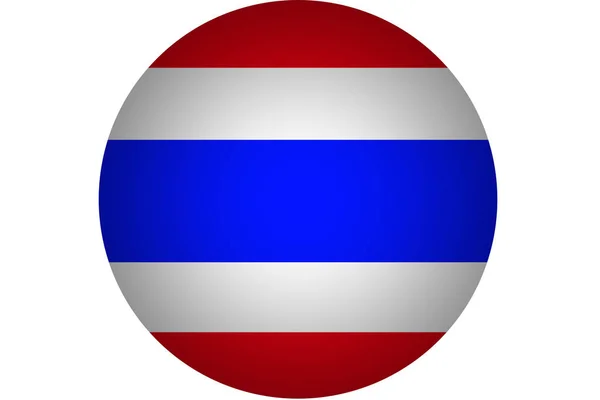 Drapeau Thaïlande 3D, drapeau thailand original et simple.Drapeau nation — Photo