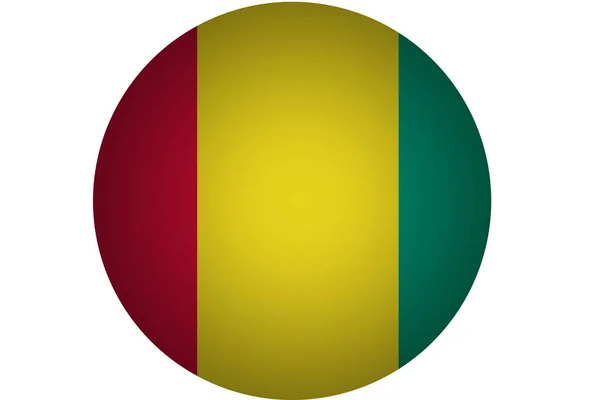 3D Guinea zászló, Guinea zászlaja illusztráció szimbólum. — Stock Fotó