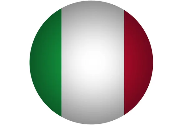 3D İtalya bayrağı, İtalya ulusal bayrak illüstrasyon simge. — Stok fotoğraf