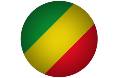 Cumhuriyeti Kongo ulusal bayrak illüstrasyon simge Kongo Cumhuriyeti bayrağı