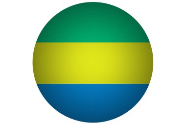 Gabon bayrak, Gabon ulusal bayrak illüstrasyon simge.