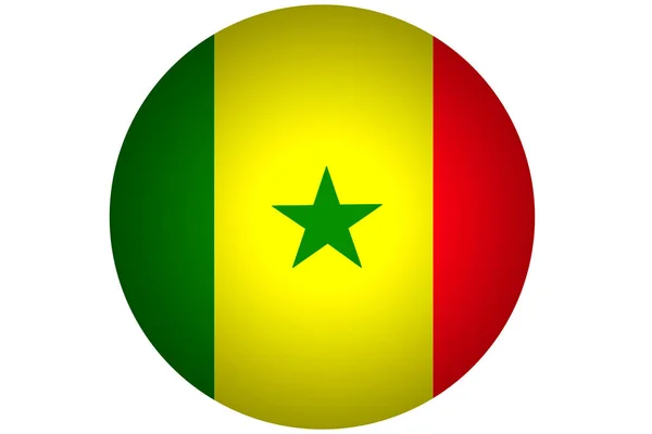 Szenegál zászlaja illusztráció szimbólum — Stock Fotó