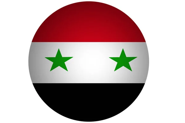 Bandera de Siria, símbolo de la bandera nacional de Siria 3D ilustración — Foto de Stock